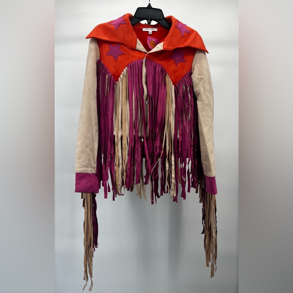 Women’s Jacket- Cloud Ten by Dressed in LALA Ranch/Cowgirl Colorful Fringe